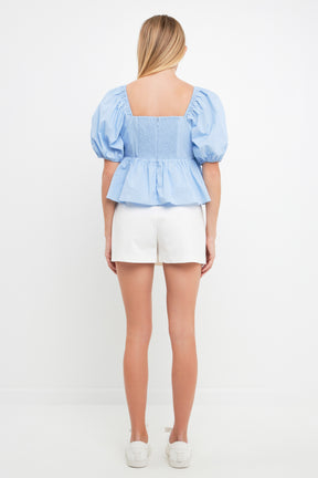 ENGLISH FACTORY - Sweetheart Top with Bow - TOPS available at Objectrare