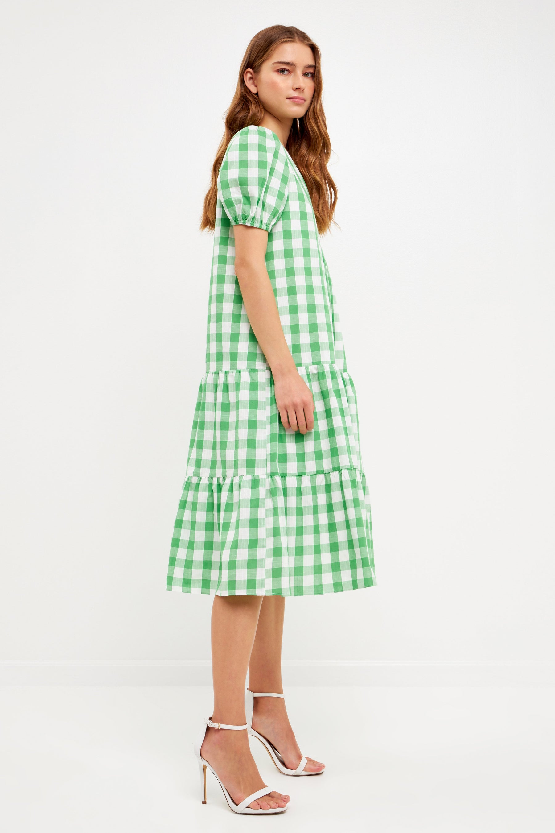 ENGLISH FACTORY - Gingham Midi Dress - DRESSES available at Objectrare