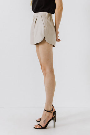 GREY LAB - Faux Leather Shorts - SHORTS available at Objectrare