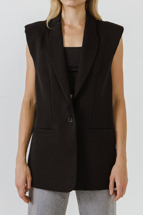 ENDLESS ROSE - Shoulder Pad Vest - BLAZERS available at Objectrare
