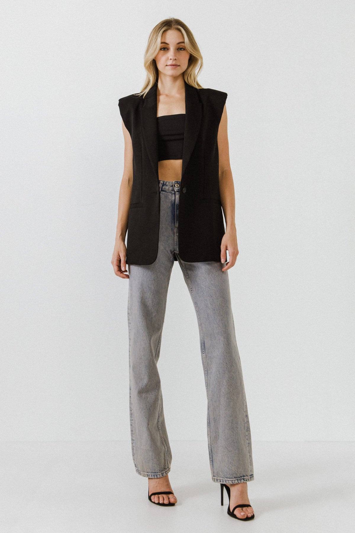 ENDLESS ROSE - Shoulder Pad Vest - BLAZERS available at Objectrare