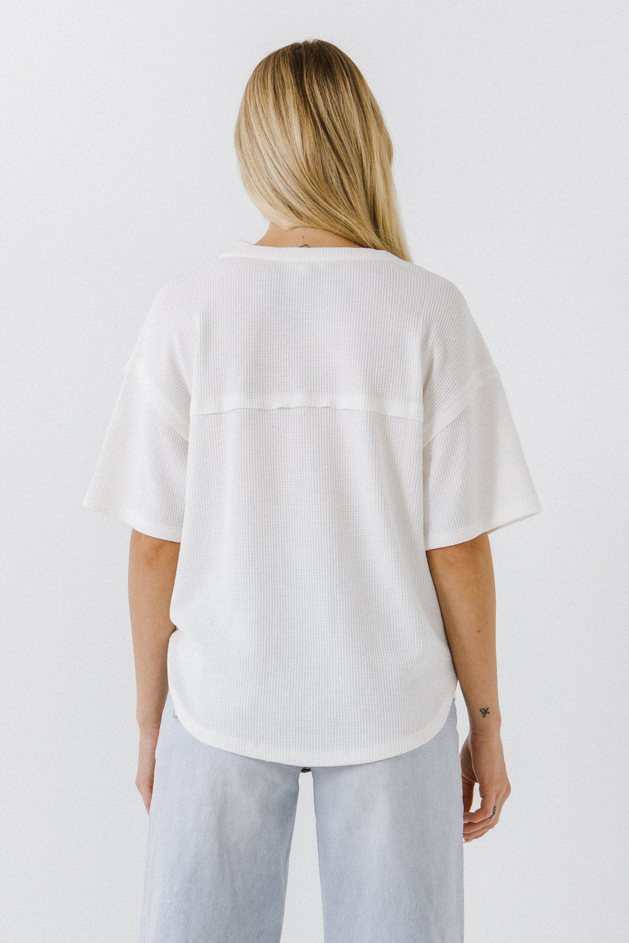 FREE THE ROSES - Thermal Knit Top - TOPS available at Objectrare