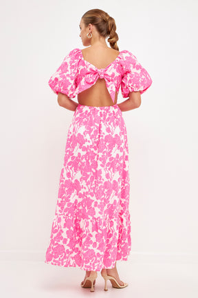FREE THE ROSES - Floral Cut-Out Maxi Dress - DRESSES available at Objectrare