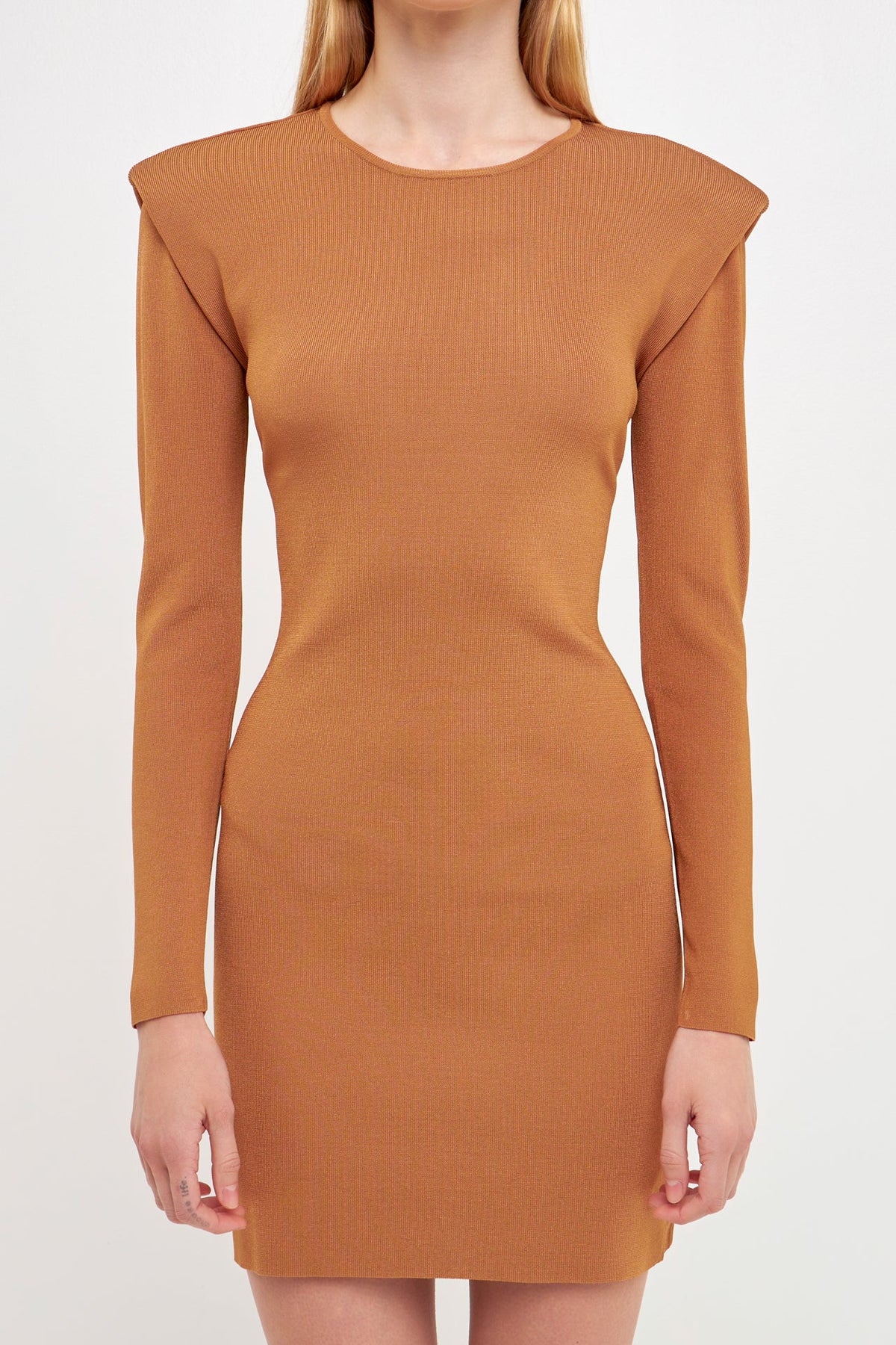 ENDLESS ROSE - Shoulder Pad Knit Dress - DRESSES available at Objectrare