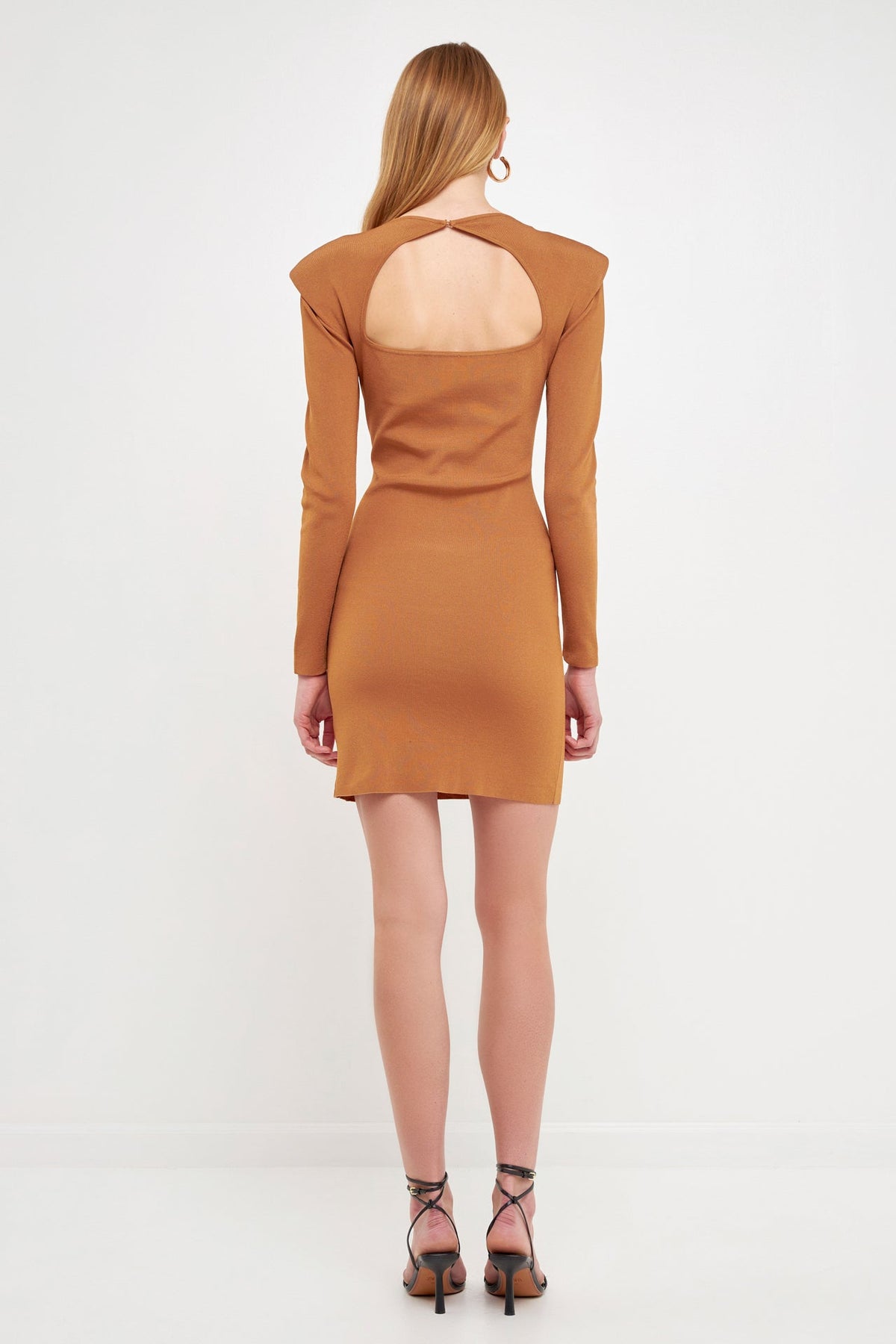 ENDLESS ROSE - Shoulder Pad Knit Dress - DRESSES available at Objectrare