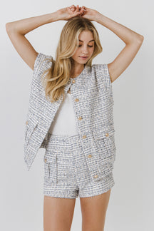 ENDLESS ROSE - Tweed Shorts - SHORTS available at Objectrare