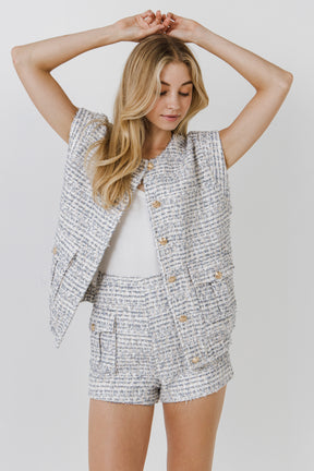 ENDLESS ROSE - Tweed Shorts - SHORTS available at Objectrare