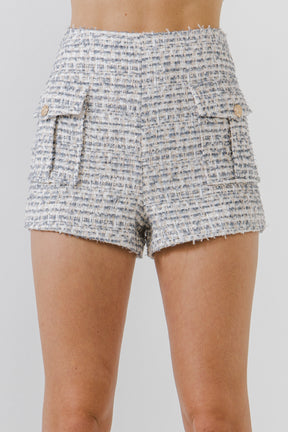 ENDLESS ROSE - Tweed Shorts - SHORTS available at Objectrare