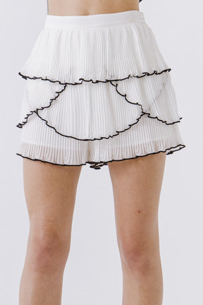 ENDLESS ROSE - Tiered Ruffle Shorts - SHORTS available at Objectrare