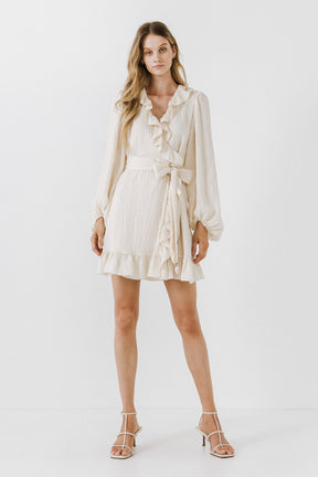 FREE THE ROSES - Ruffled Wrap Dress - DRESSES available at Objectrare