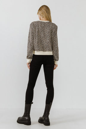 FREE THE ROSES - Amore Embellished Leopard Sweatshirt - HOODIES & SWEATSHIRTS available at Objectrare
