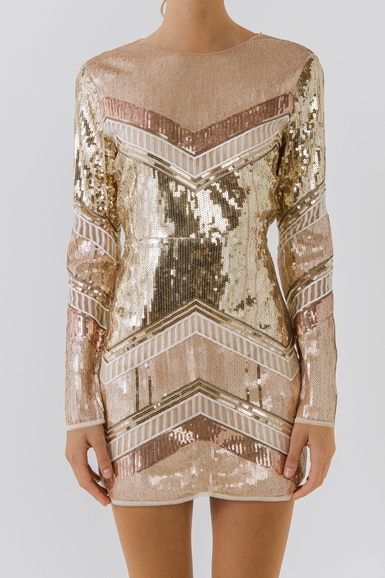 ENDLESS ROSE - Sequin Open Back Mini Dress - DRESSES available at Objectrare
