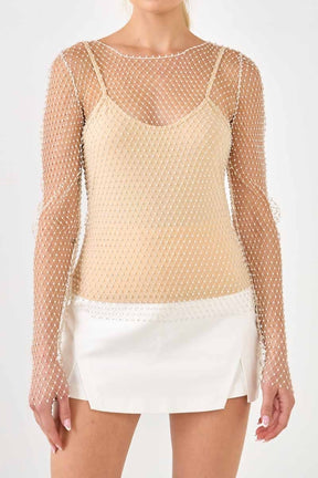 ENDLESS ROSE - Crystal Mesh Top - TOPS available at Objectrare